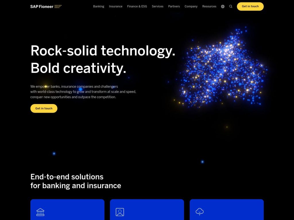 SAP and SAP Fioneer for Financial Services Forum - Event screenshot