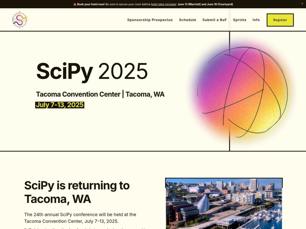 SciPy 2025 - Event screenshot