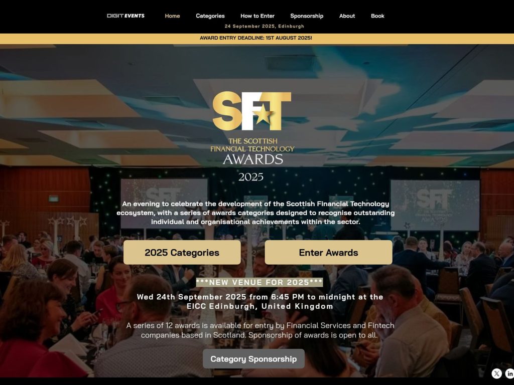 Scottish Fintech Awards 2025 - Event screenshot