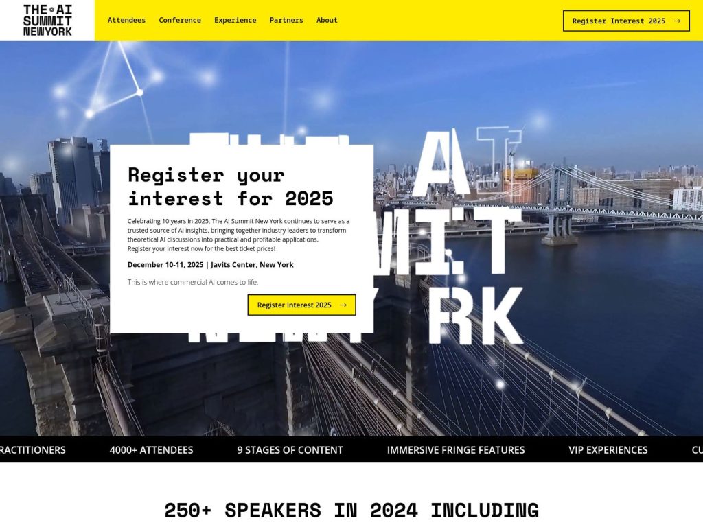 The AI Summit New York - Event screenshot