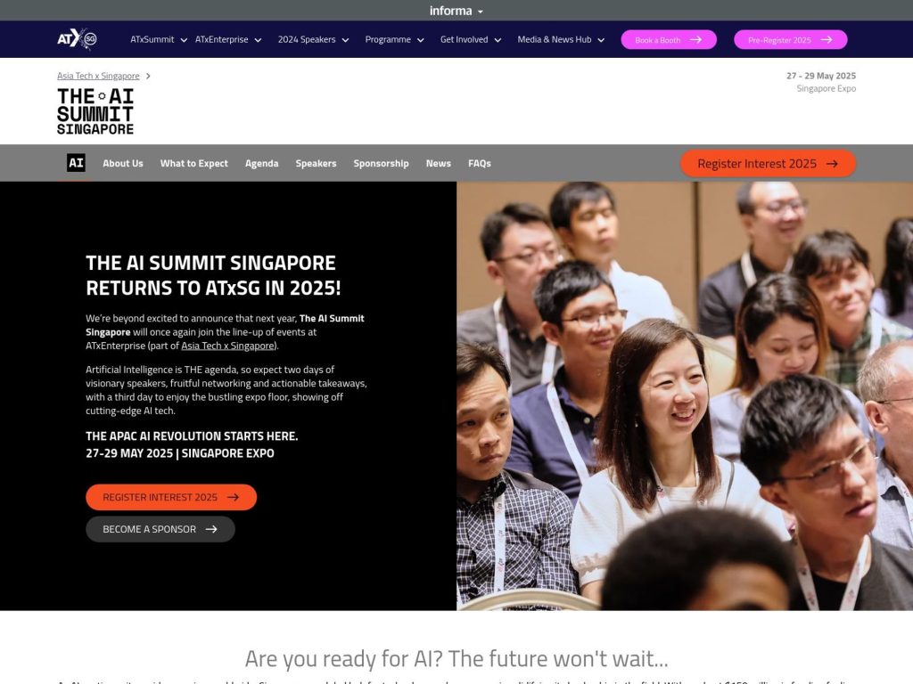 The AI Summit Singapore 2025 - Event screenshot