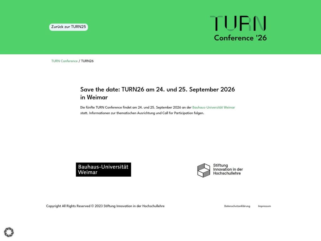 TURN Conference 2026 (TURN26) website