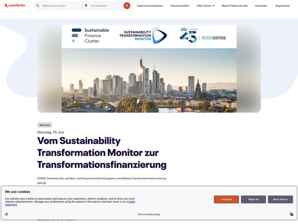 Vom Sustainability Transformation Monitor zur Transformationsfinanzierung - Event screenshot