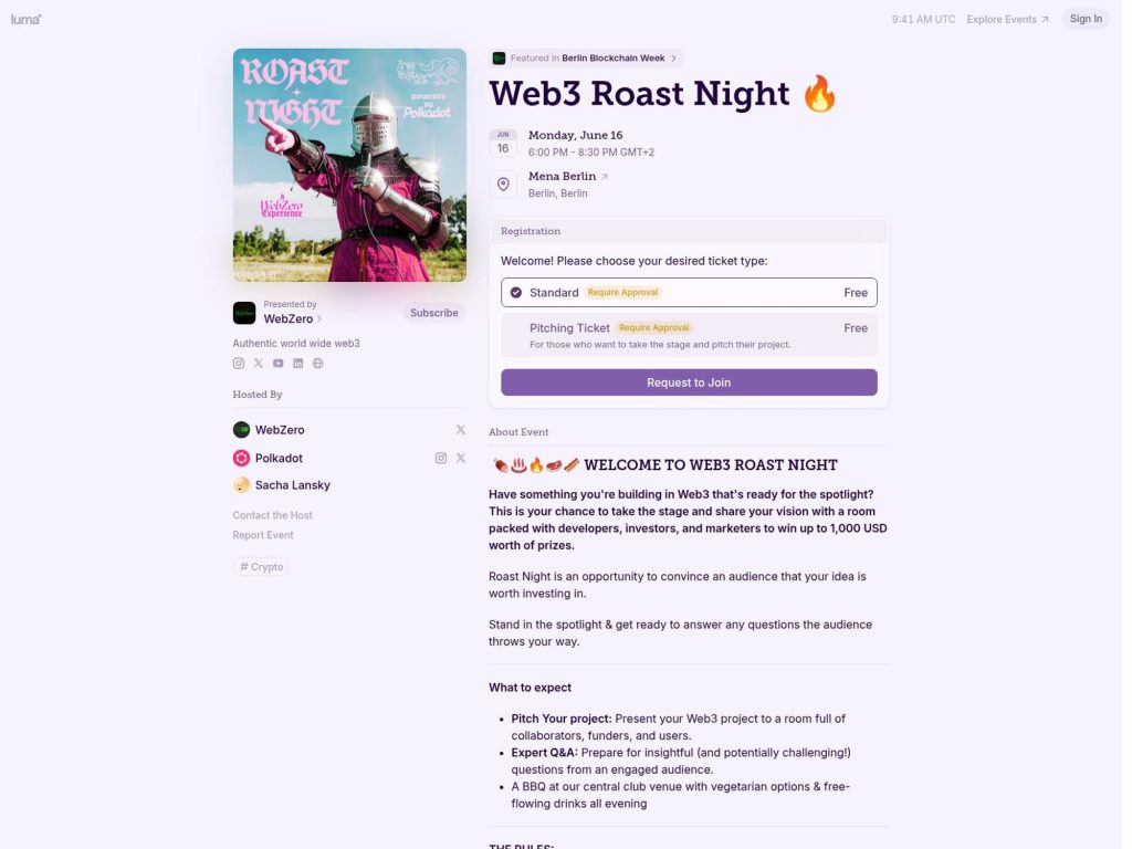 Web3 Roast Night 🔥 - Event screenshot