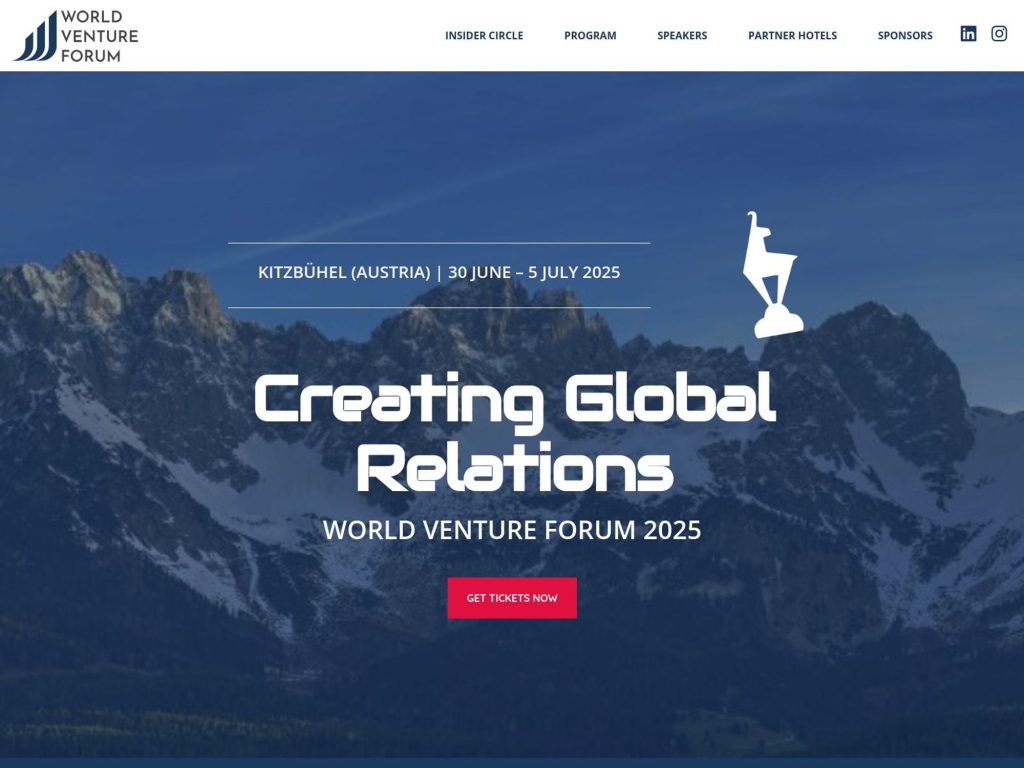 World Venture Forum 2025 - Event screenshot