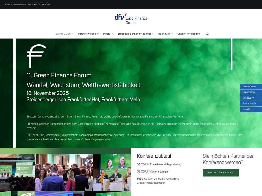 11. Green Finance Forum - EURO FINANCE WEEK - Event screenshot