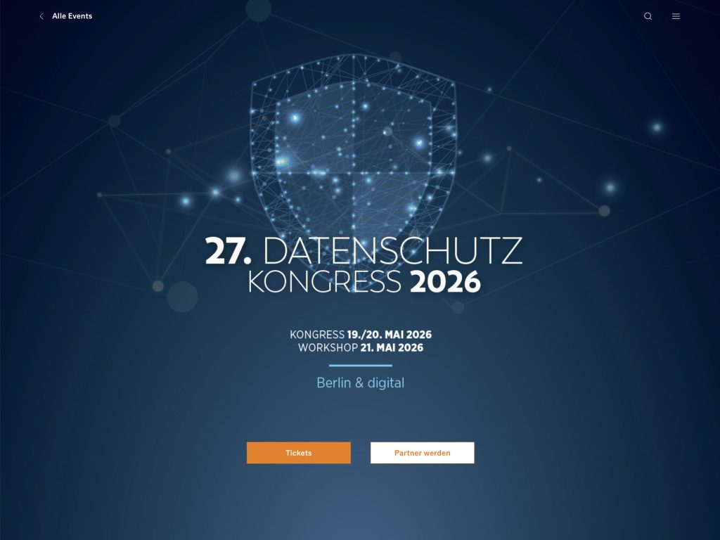 27. Datenschutzkongress 2026 - Euroforum Jahrestagung image