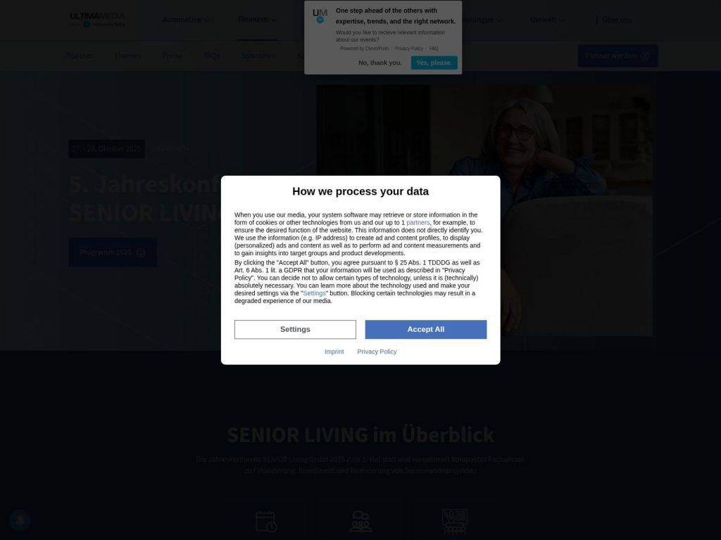 5. Jahreskonferenz SENIOR LIVING - Die Jahreskonferenz SENIOR LIVING findet 2025 zum 5. Mal statt und versammelt kompaktes Fachwissen zu Finanzierung, Investment und Realisierung von Servicewohnprojekten.