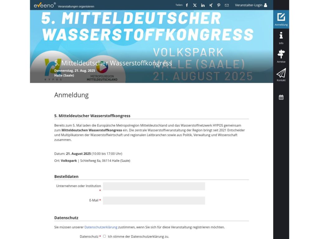 5. Mitteldeutscher Wasserstoffkongress - Event screenshot