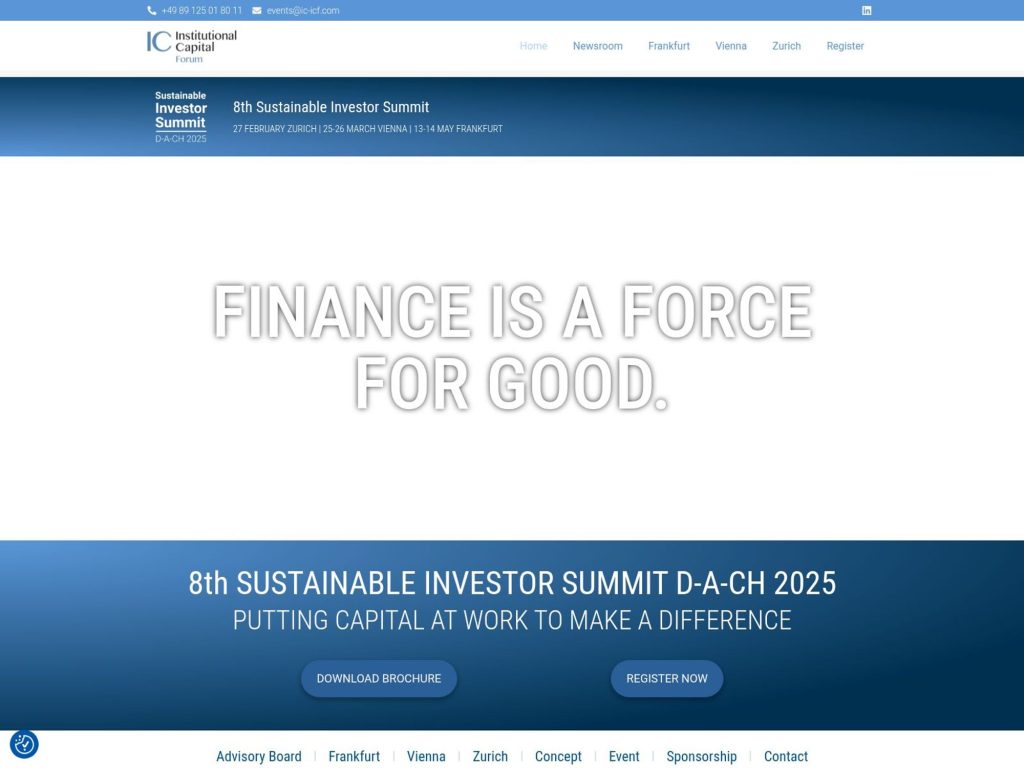 8th Sustainable Investor Summit Frankfurt - Event screenshot