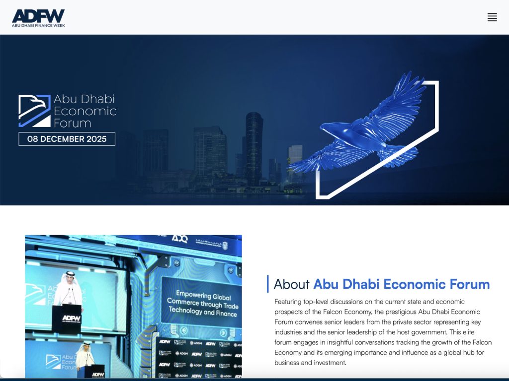 Abu Dhabi Economic Forum - Event screenshot