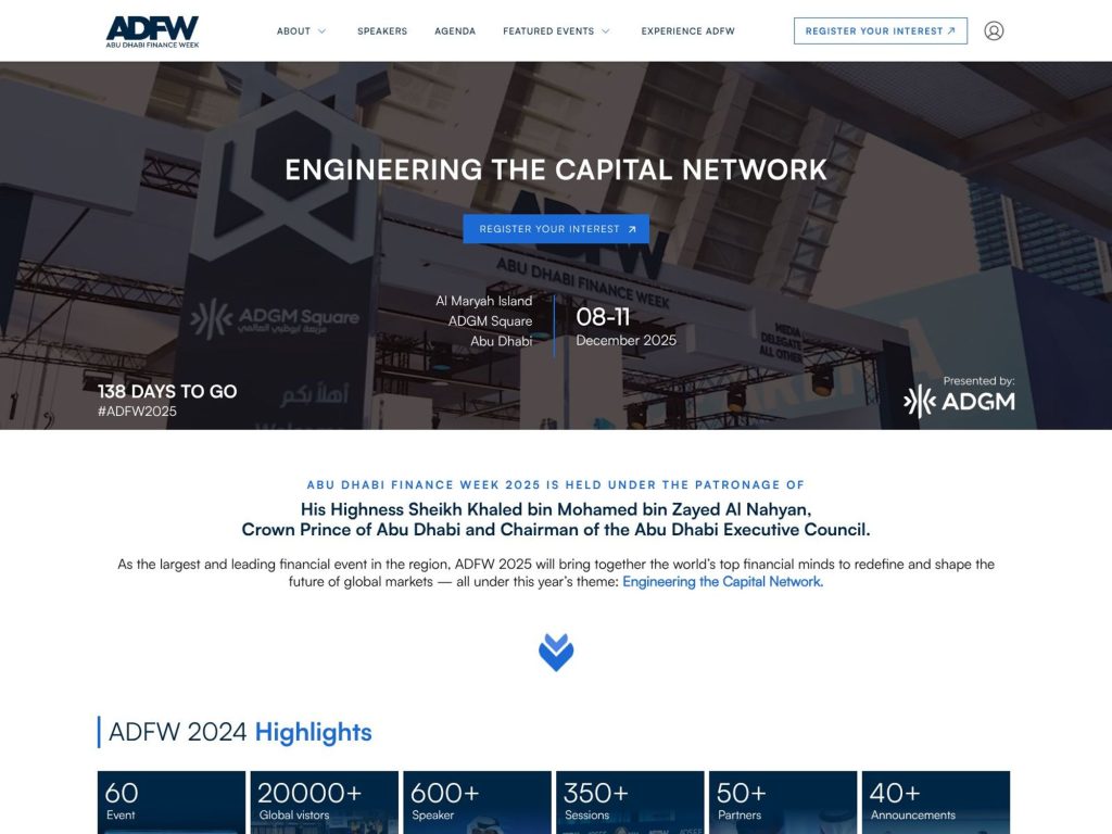 Abu Dhabi Finance Week image