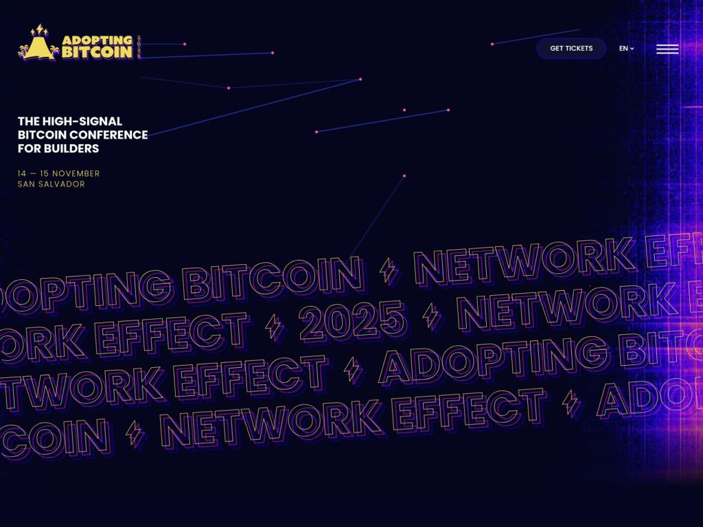 Adopting Bitcoin 2025 El Salvador - The high-signal Bitcoin conference for builders - Event screenshot