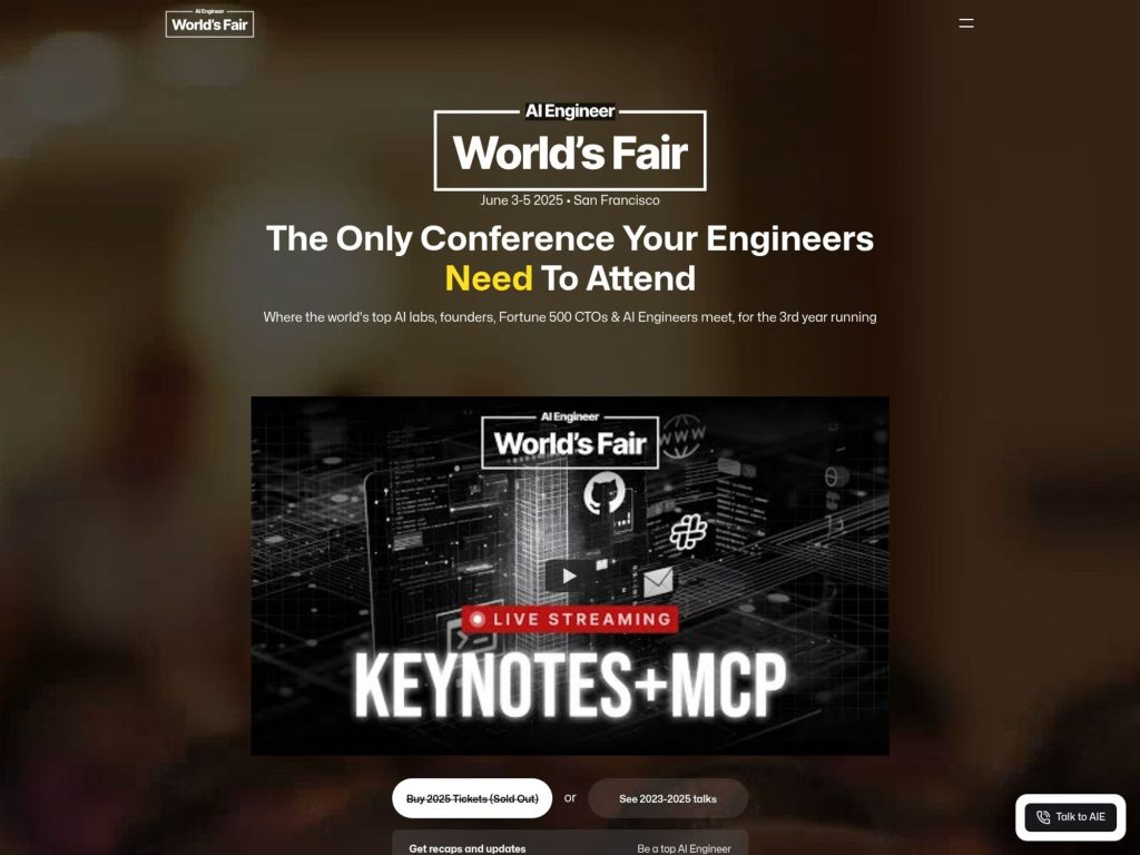 AI Engineer World's Fair - Event screenshot