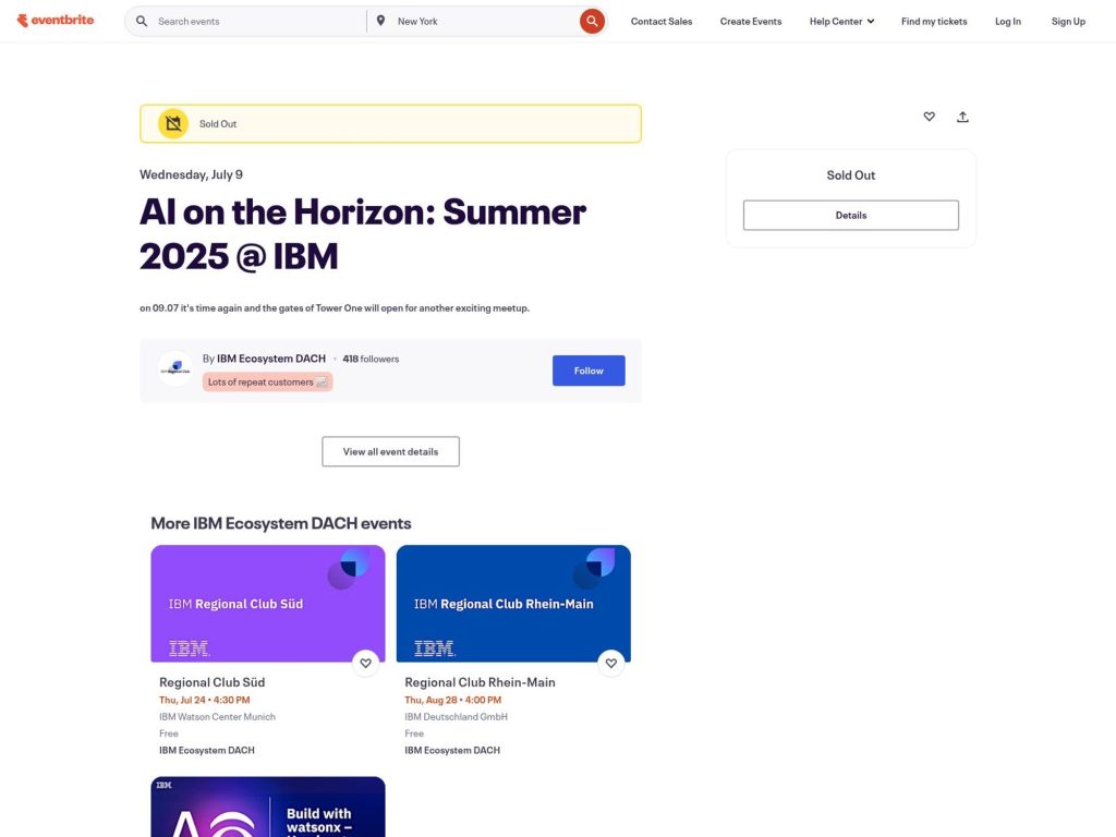 AI on the Horizon: Summer 2025 @ IBM - Event screenshot
