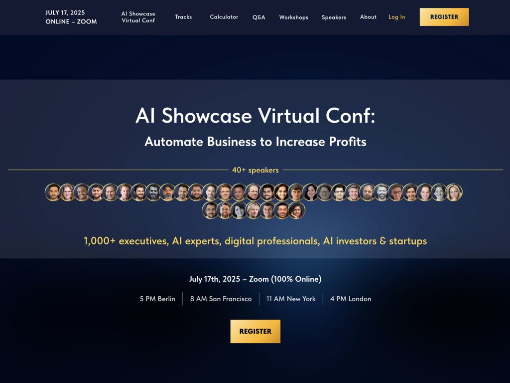 AI Showcase Virtual Conf - Event screenshot