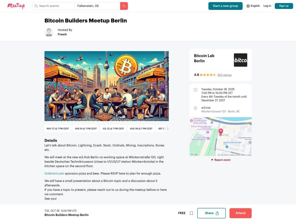 Bitcoin Builders Meetup Berlin - Event screenshot
