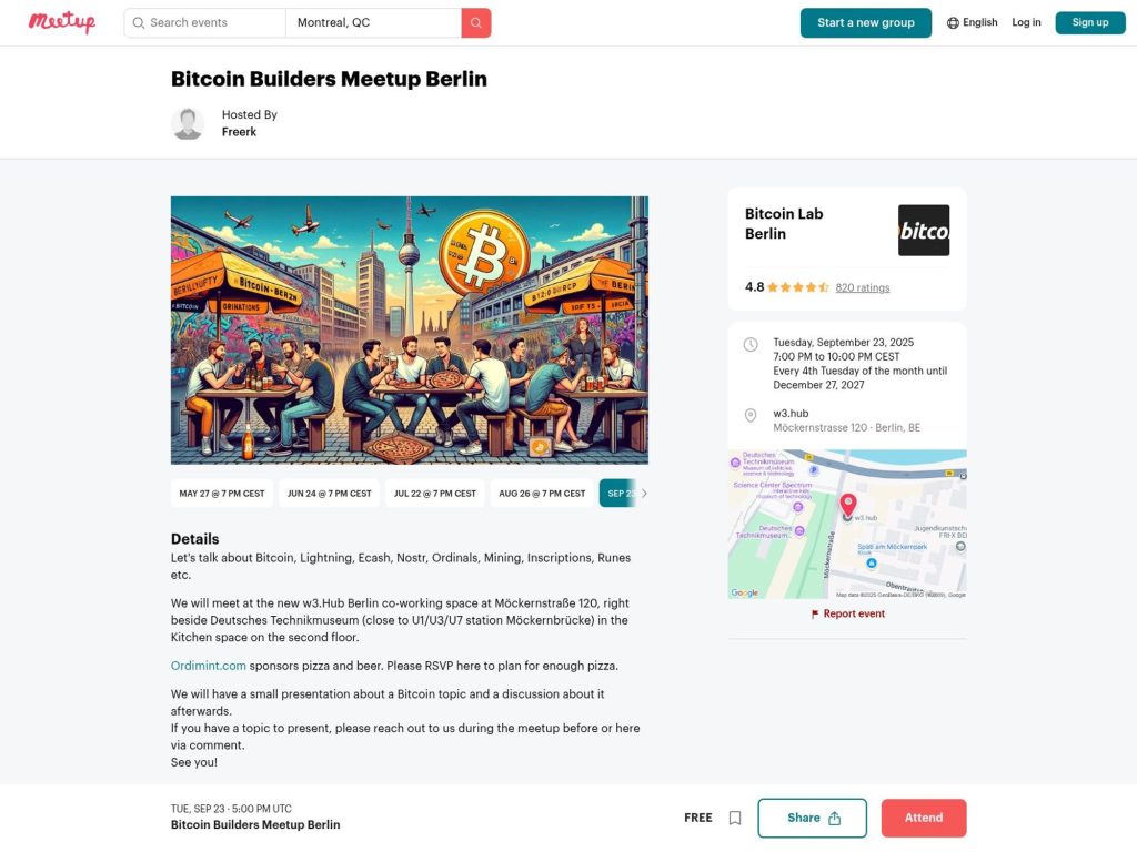 Bitcoin Builders Meetup Berlin - Event screenshot