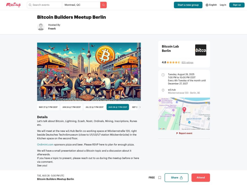 Bitcoin Builders Meetup Berlin - Event screenshot