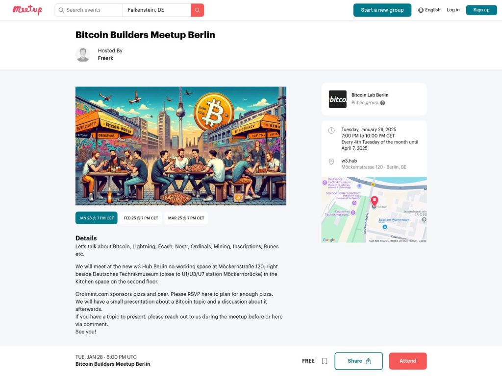 Bitcoin Builders Meetup Berlin - Event screenshot