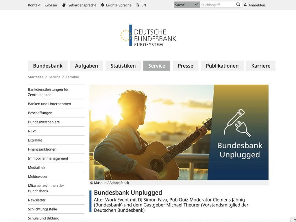Bundesbank Unplugged - Event screenshot