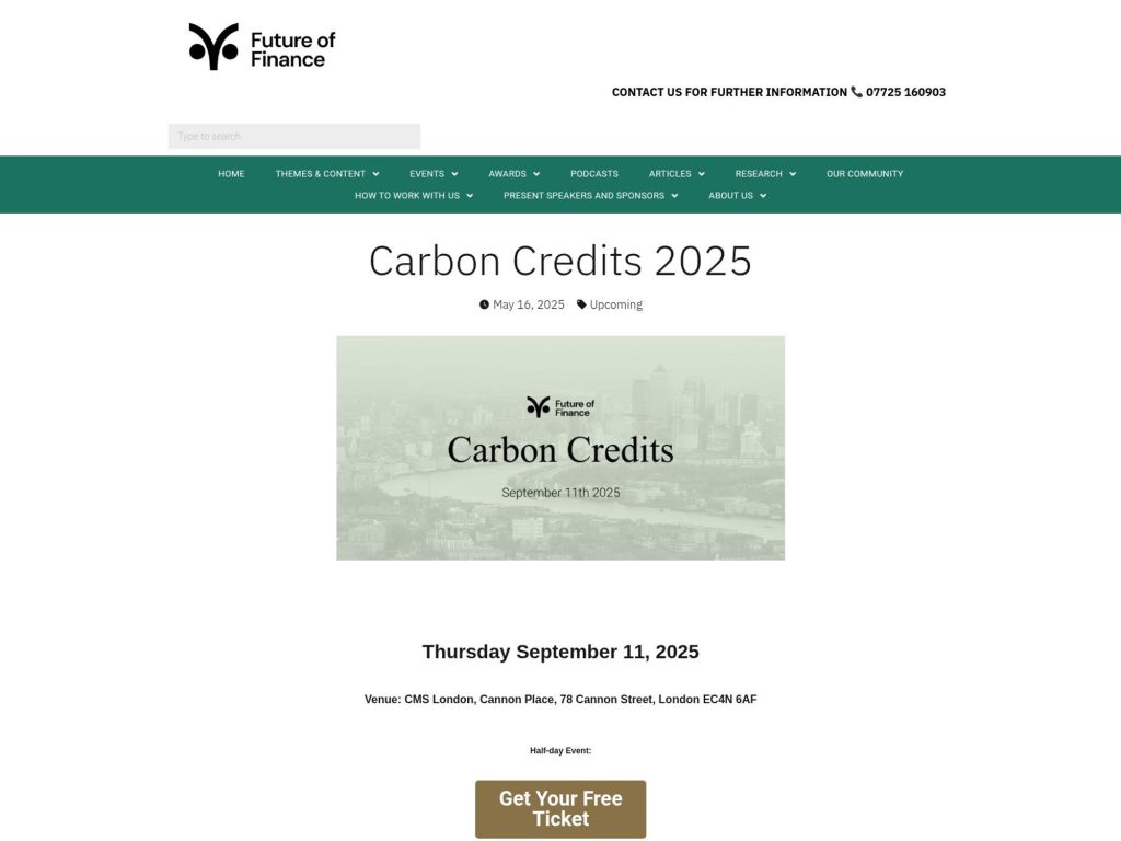 Carbon Credits 2025 - Event screenshot