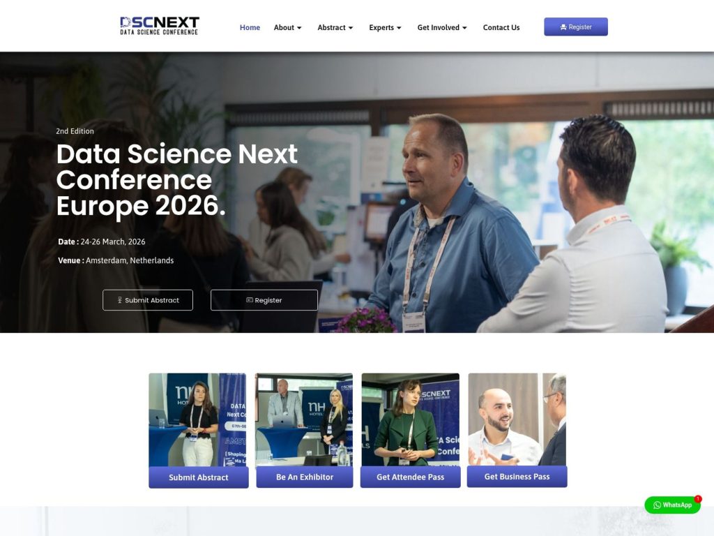 Data Science Next Conference Europe website