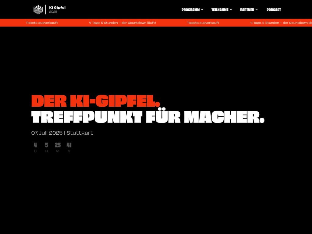 Deutscher KI-Gipfel 2025 - Event screenshot