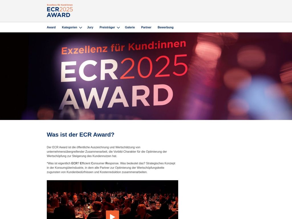 ECR Award 2025 - Event screenshot