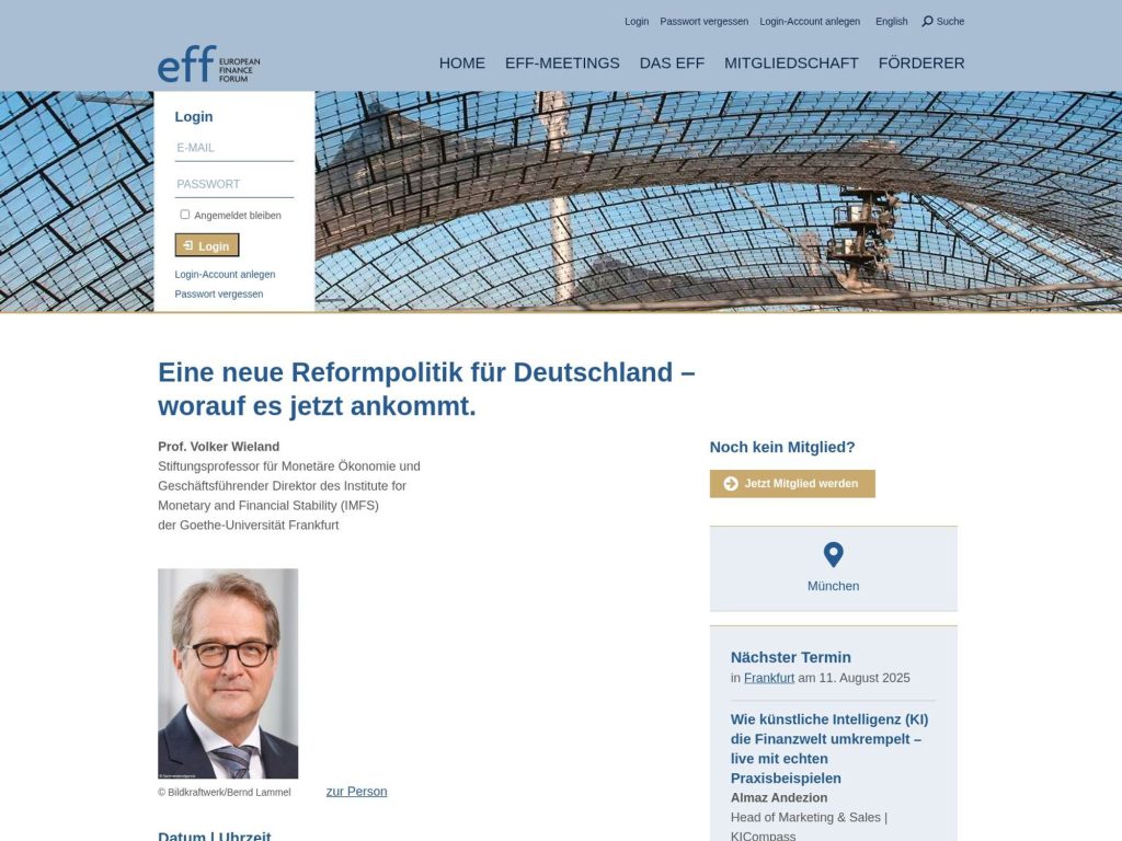 Eine neue Reformpolitik für Deutschland – worauf es jetzt ankommt. - Event screenshot