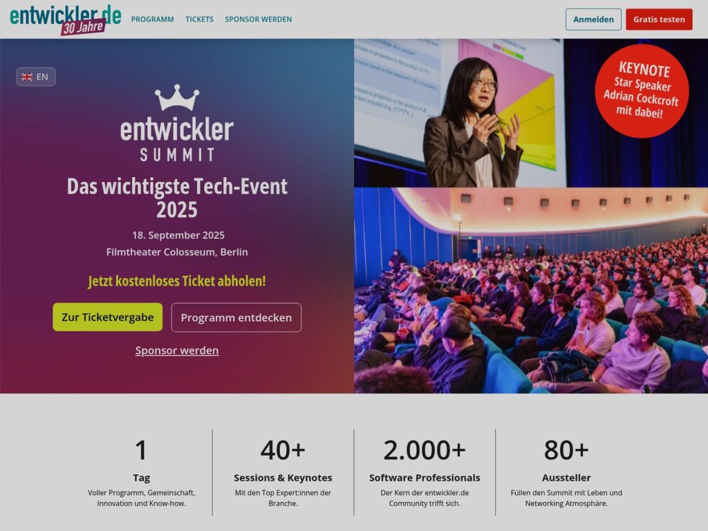 entwickler Summit 2025 - Event screenshot