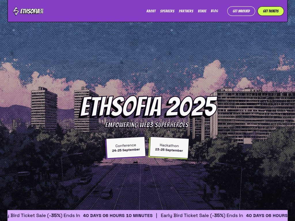 ETHSofia 2025 - Event screenshot