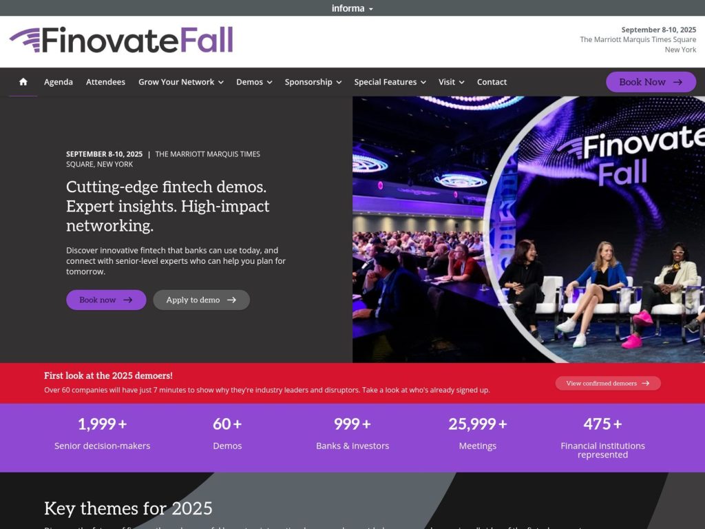 FinovateFall - Cutting-edge fintech demos. Expert insights. High-impact networking. - Event screenshot