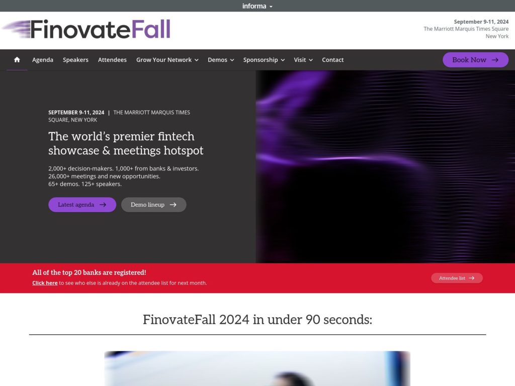 FinovateFall Fintech - Event screenshot