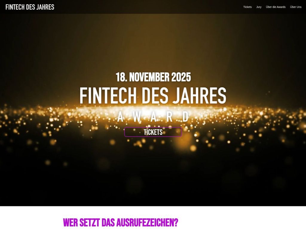 Fintech des Jahres 2025 - Event screenshot