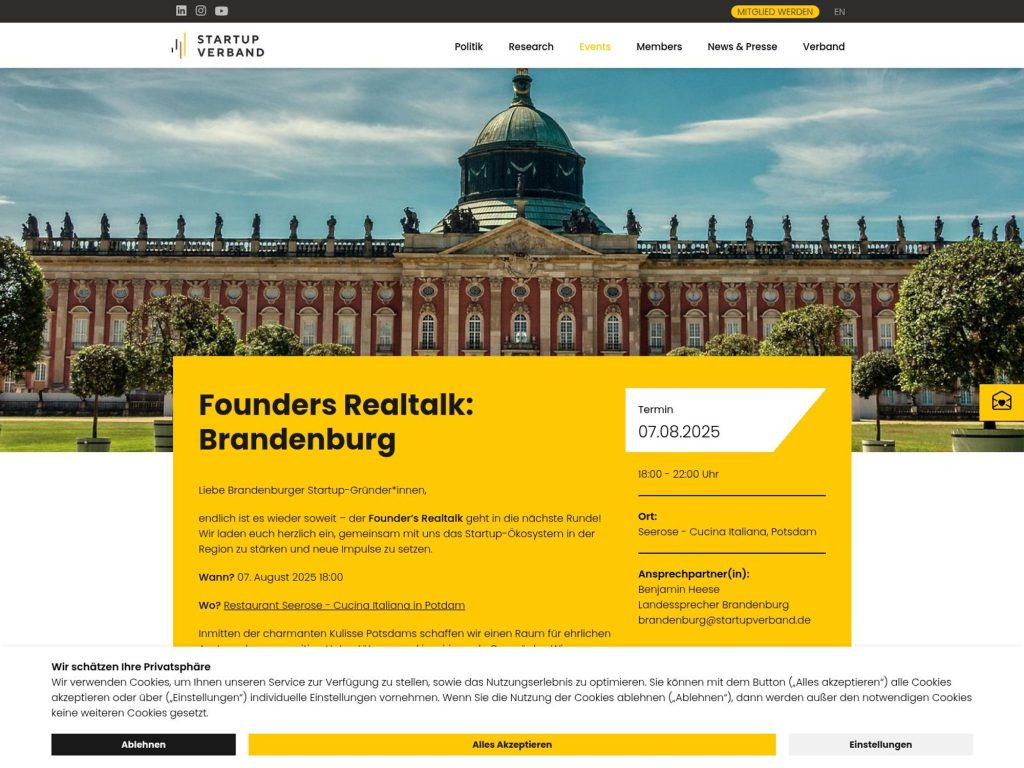 Founders Realtalk: Brandenburg - Event screenshot