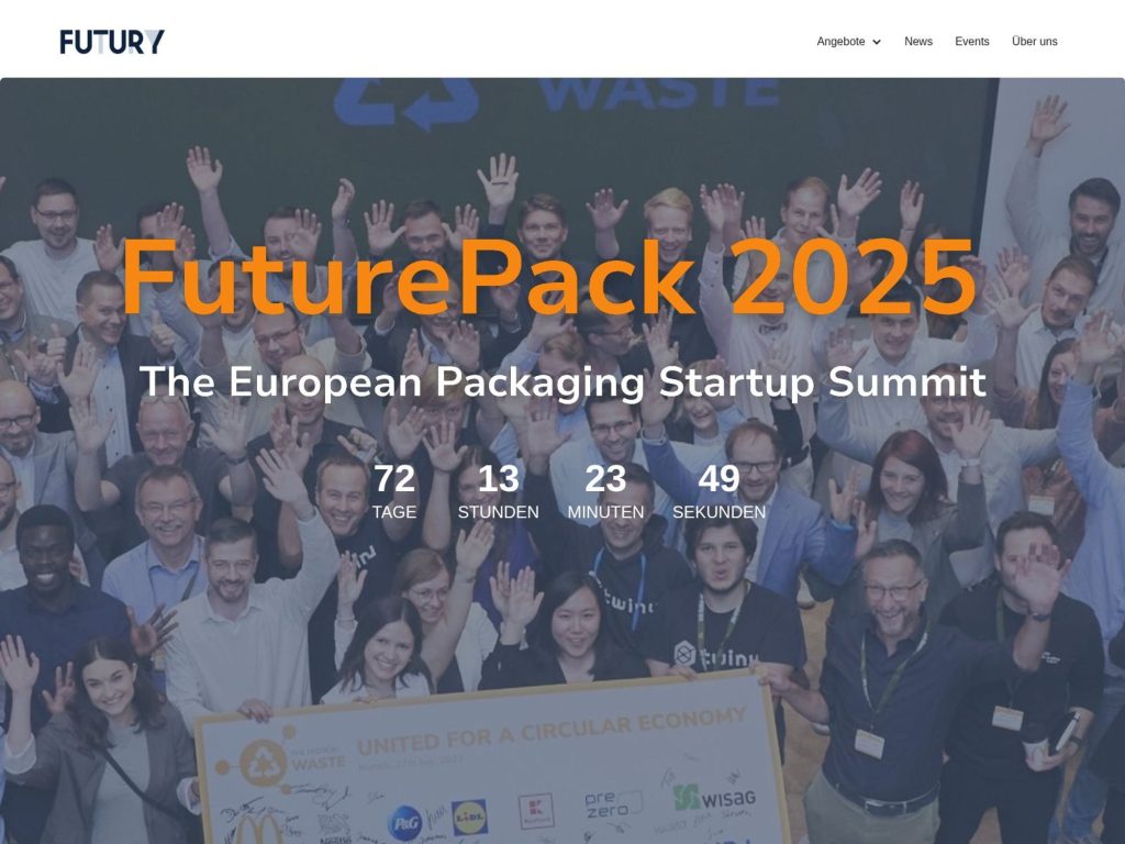 FuturePack Summit 2025 - The European Sustainable Packaging Startup Summit - Event screenshot