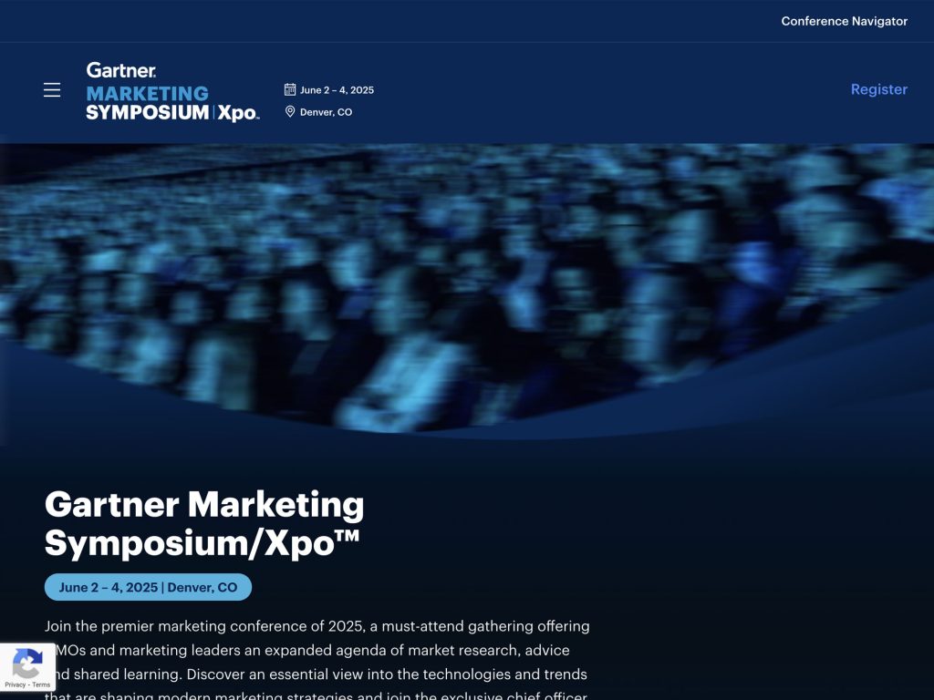 Gartner Marketing Symposium/Xpo™ - Event screenshot