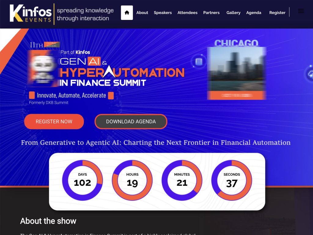 GenAI Hyper Automation in Finance Summit (HAF) - Event screenshot