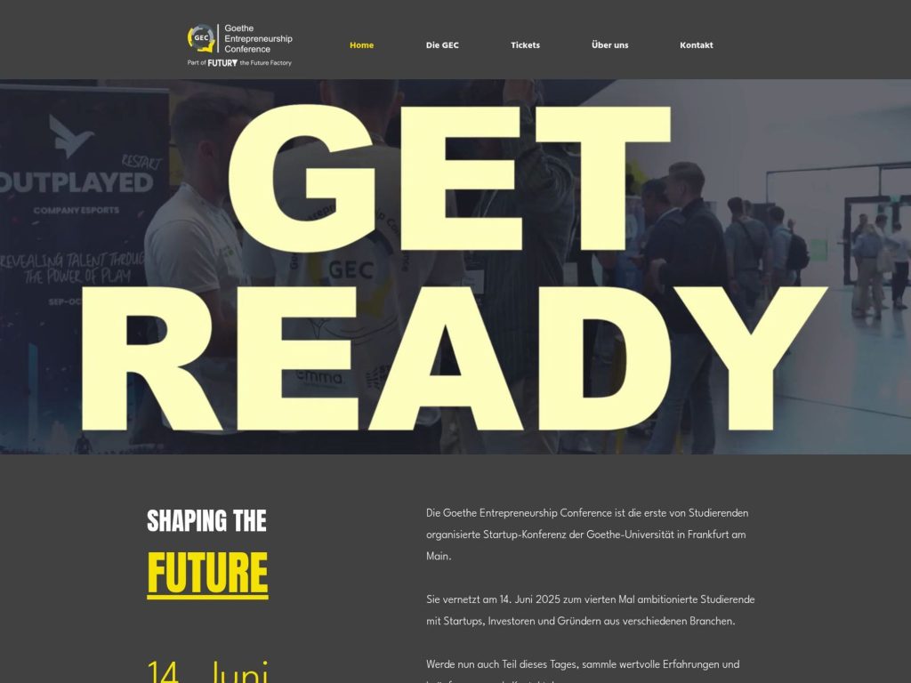 Goethe Entrepreneurship Conference 2025 screenshot