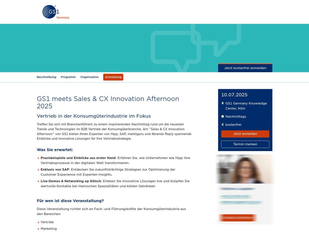 GS1 meets Sales & CX Innovation Afternoon 2025 - Event screenshot