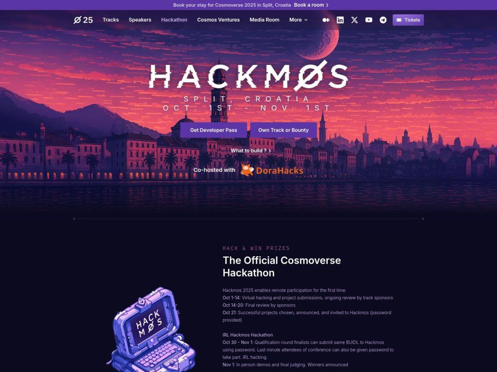 Hackmos - The Official Cosmoverse Hackathon - Event screenshot