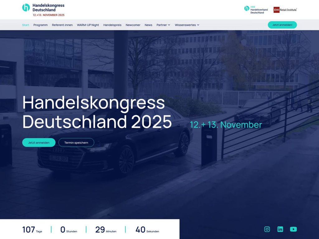 Handelskongress Deutschland 2025 - Simplify Retail: Einfach. Erfolgreich. Handeln! - Event screenshot