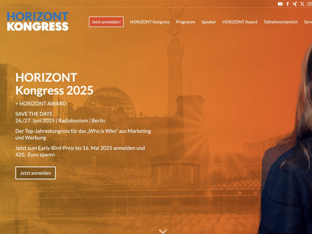 HORIZONT Kongress 2025 - Deutscher Medienkongress - Event screenshot