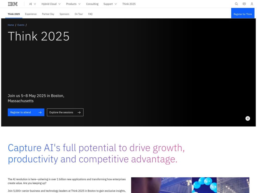 IBM Think 2025 - Event screenshot