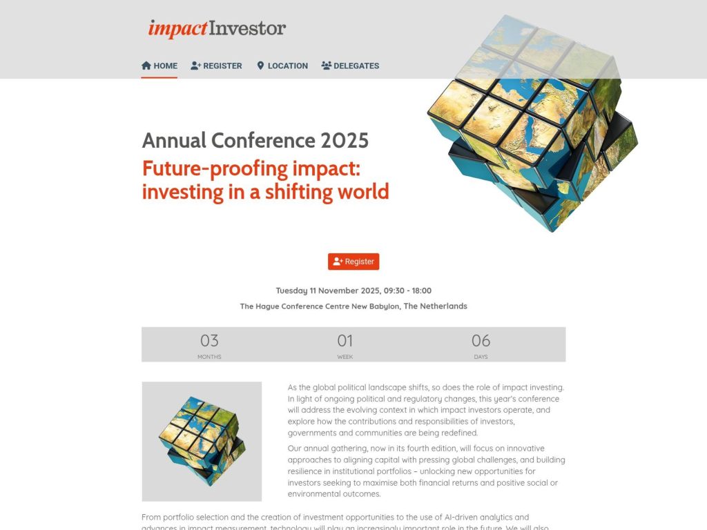 Impact Investor Conference 2025 - Event screenshot