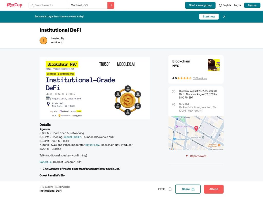 Institutional DeFi - Event screenshot
