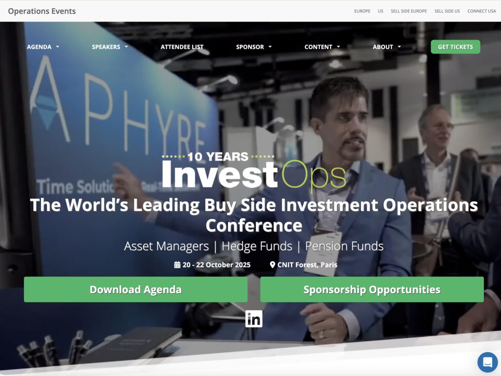 InvestOps Europe 2025 website