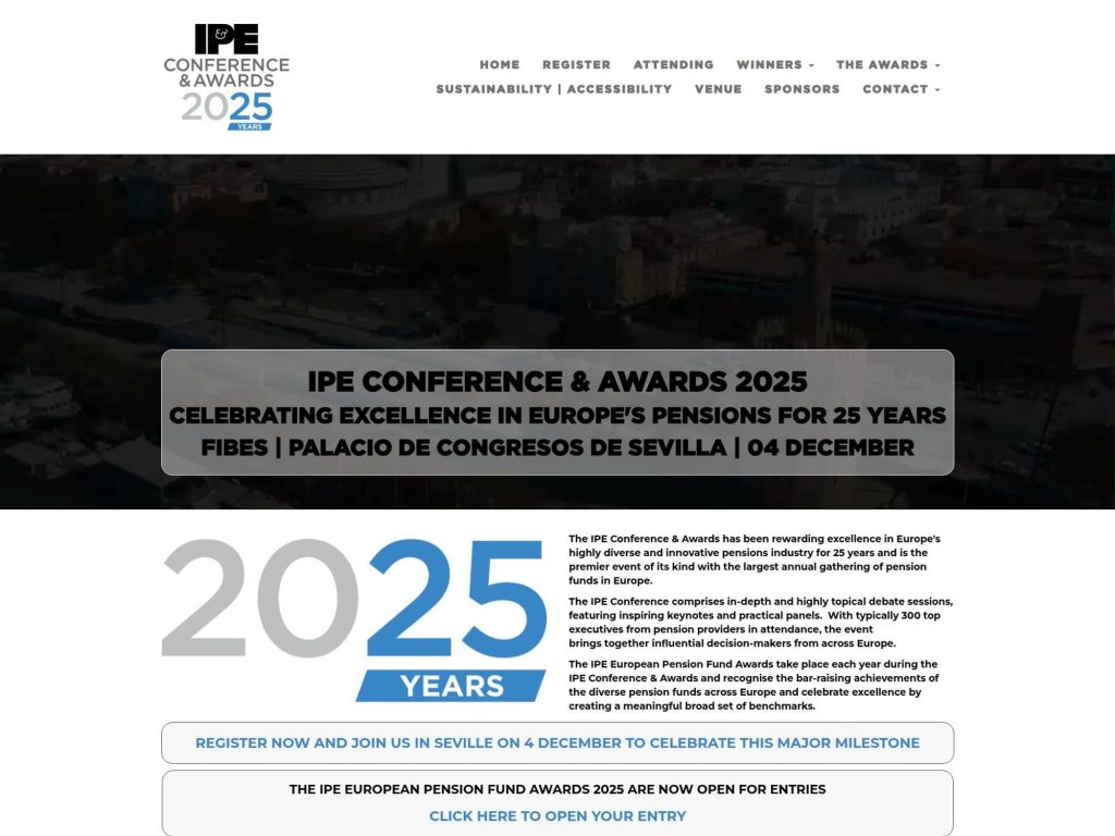 IPE Conference & Awards 2025 - Event screenshot