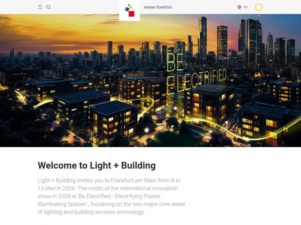 Light + Building 2026 website